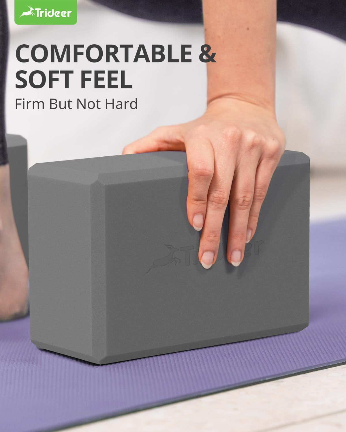 Yoga Blocks, Yoga Blocks 2 Pack, Premium EVA Foam Blocks with Free Guide, Supportive, Lightweight & Odor Resistant, Yoga Essentials 9"X6"X3"