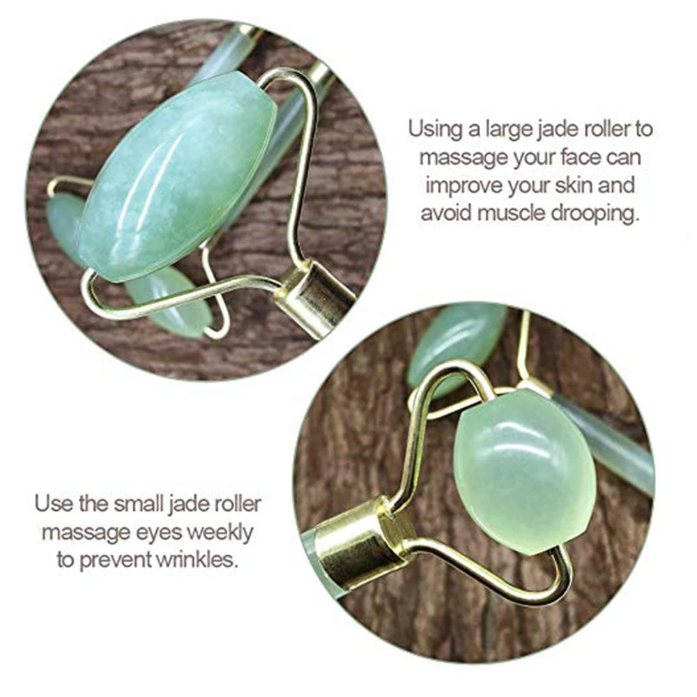 Natural Quartz Facial Massage Crystal Stone Body Jade Massager Slimming Derma Roller Skincare Wrinkle Removal Ice Roller