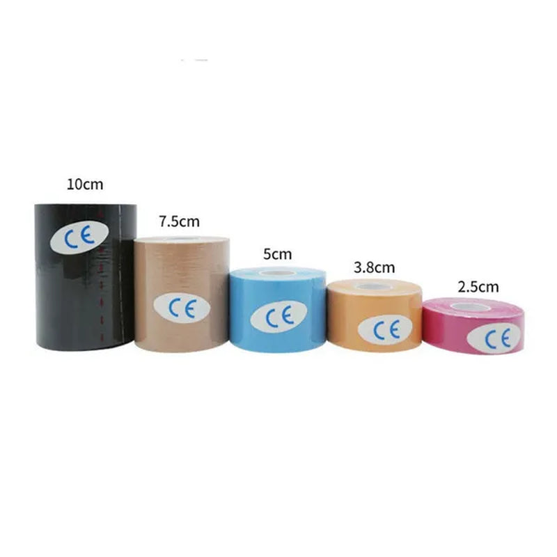 Size Kinesiology Tape Athletic Recovery Self Adherent Wrap Taping Medical Muscle Pain Relief Knee Pads Protector