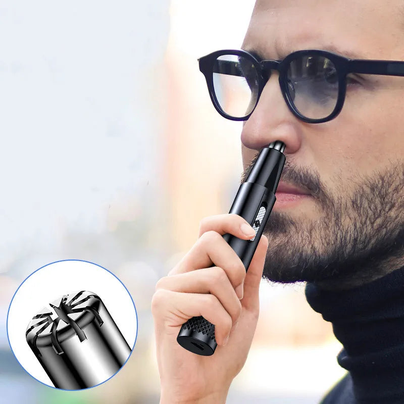 Electric Nose Hair Trimmer Facial Care Rechargeable Nose Ear Trimmer for Men Usb Charging Shaver Hair Removal Razor Beard