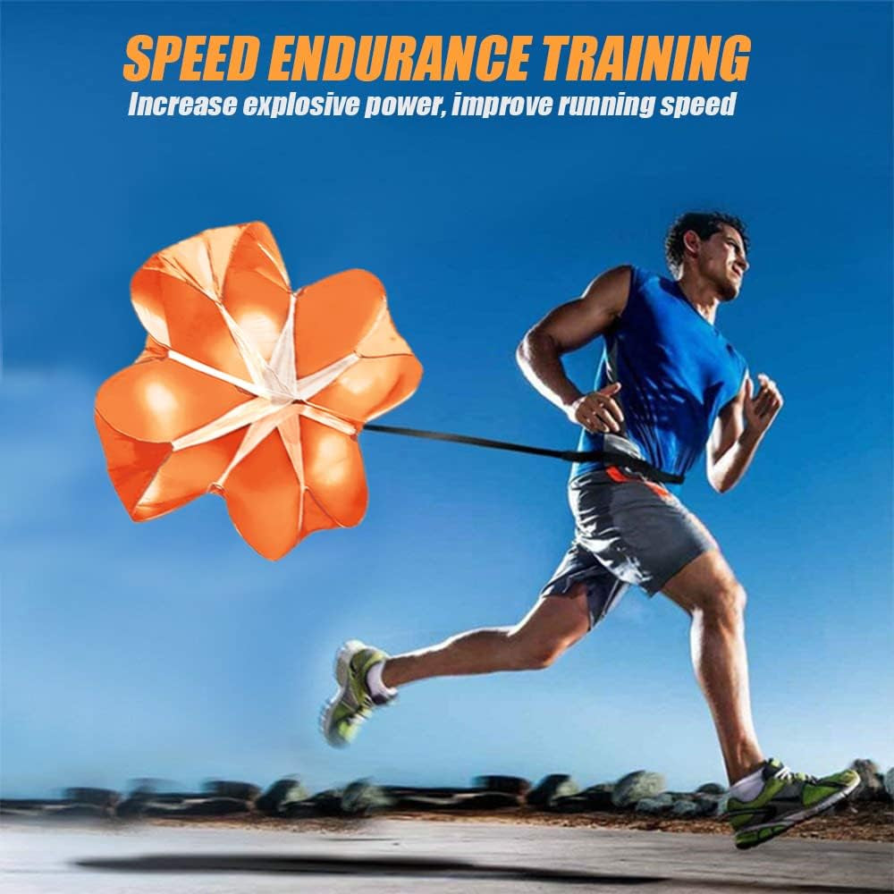 Running Speed Training, 56 Inch Speed Drills Resistance Parachute Running Sprint Chute Soccer Football Sport Speed Training