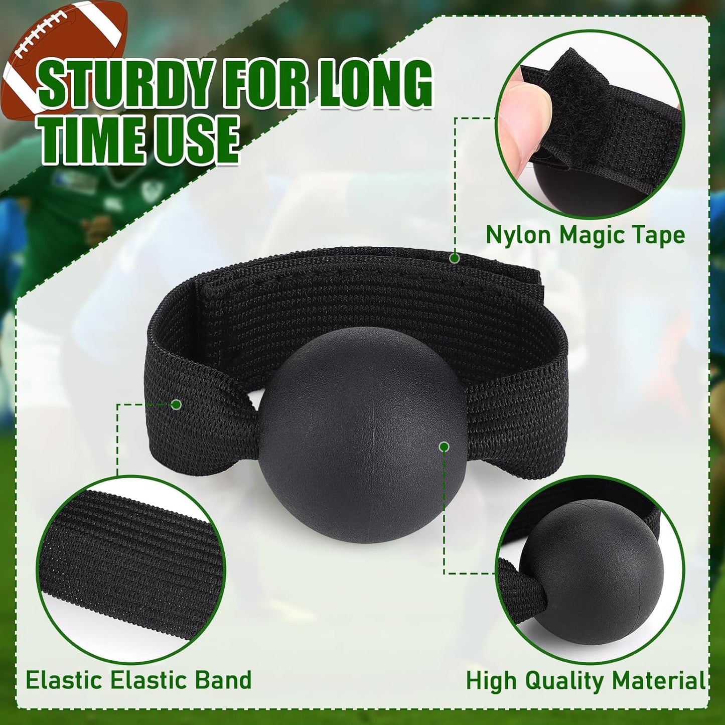 4PCS American Football Catching Trainer Band, Non-Slip Rugby Football Receiving Training Aid, Football Receiving Training, Volleyball Catching Training Hand Strap Practice Fingertip