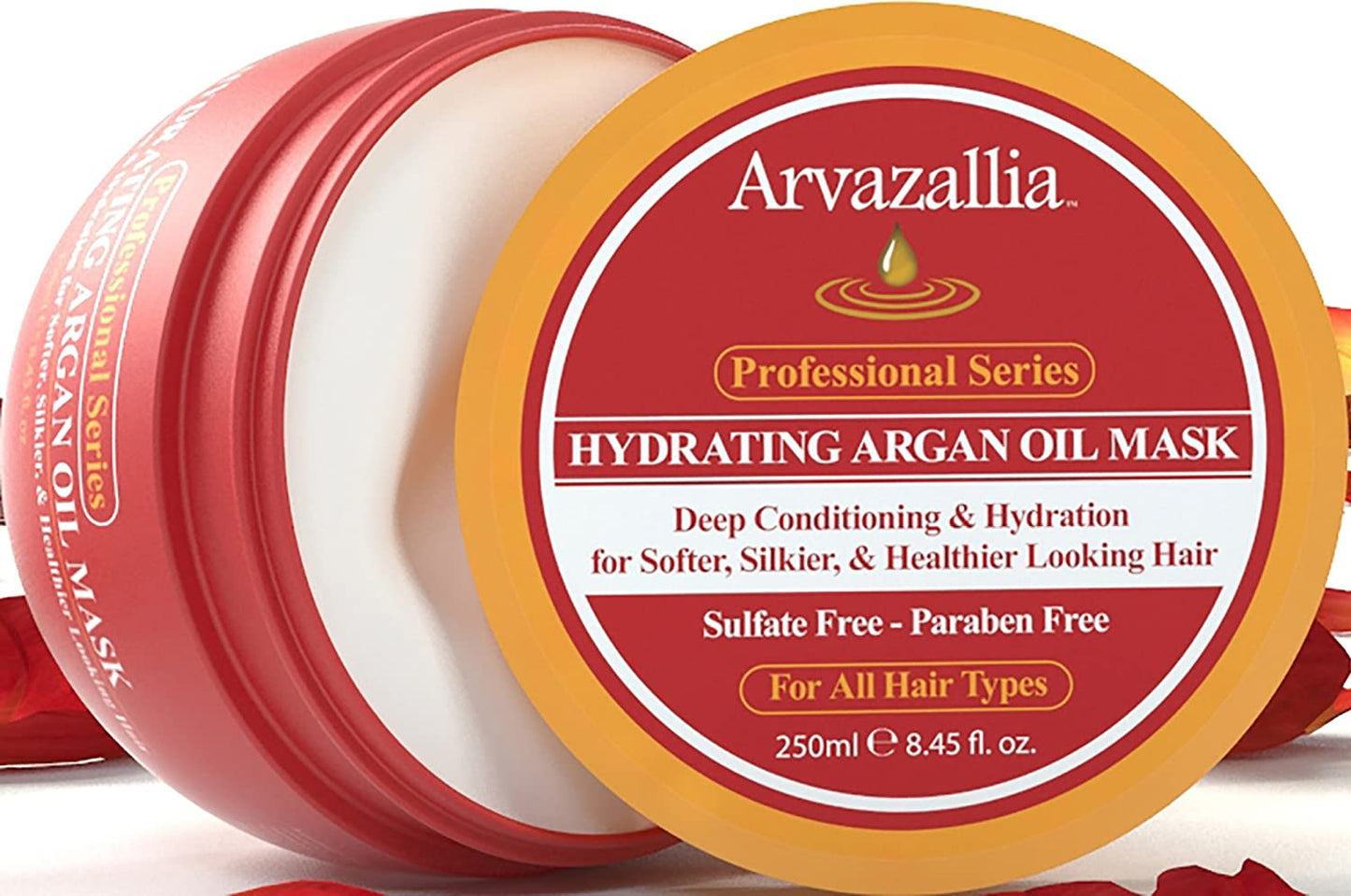 Hydrating Argan Oil Hair Mask and Deep Conditioner for Dry or Damaged Hair - 8.45 Oz