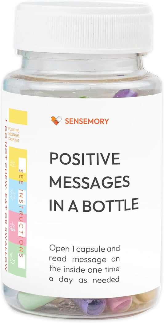 50 Positive Messages in a Bottle, Positive Affirmation,Anxiety Relief Items,Unique Health and Wellness Gifts, Stress Relief, Self Care Kit for Mediation, Self Care Gifts for Women (Positive)