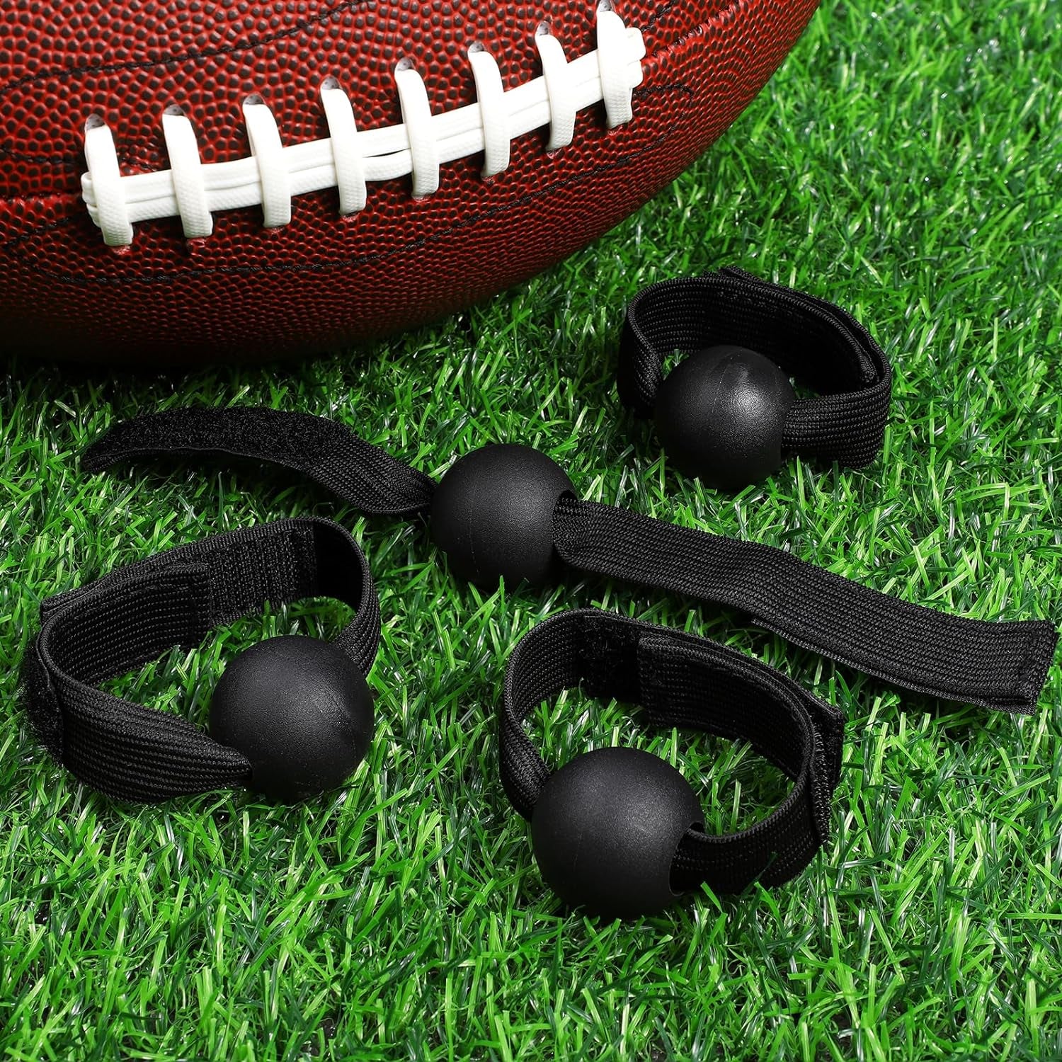 4PCS American Football Catching Trainer Band, Non-Slip Rugby Football Receiving Training Aid, Football Receiving Training, Volleyball Catching Training Hand Strap Practice Fingertip