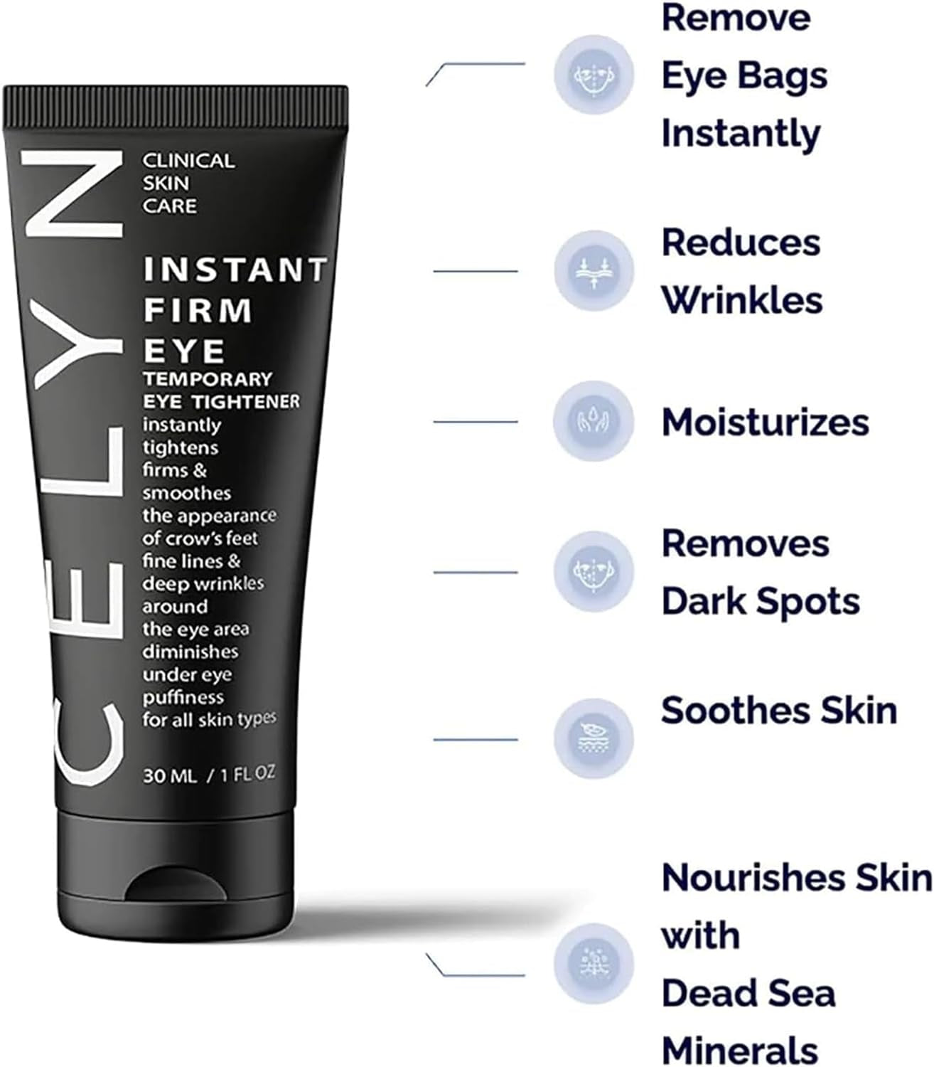 Cëlyn Instant Firmx Eye Tightener,Celyn Eye Bag Cream,Temporary Eye Tightening Eye Cream,Reduce Eye Bags, Puffiness,Anti-Aging Wrinkles Eye Cream (1 Pcs)