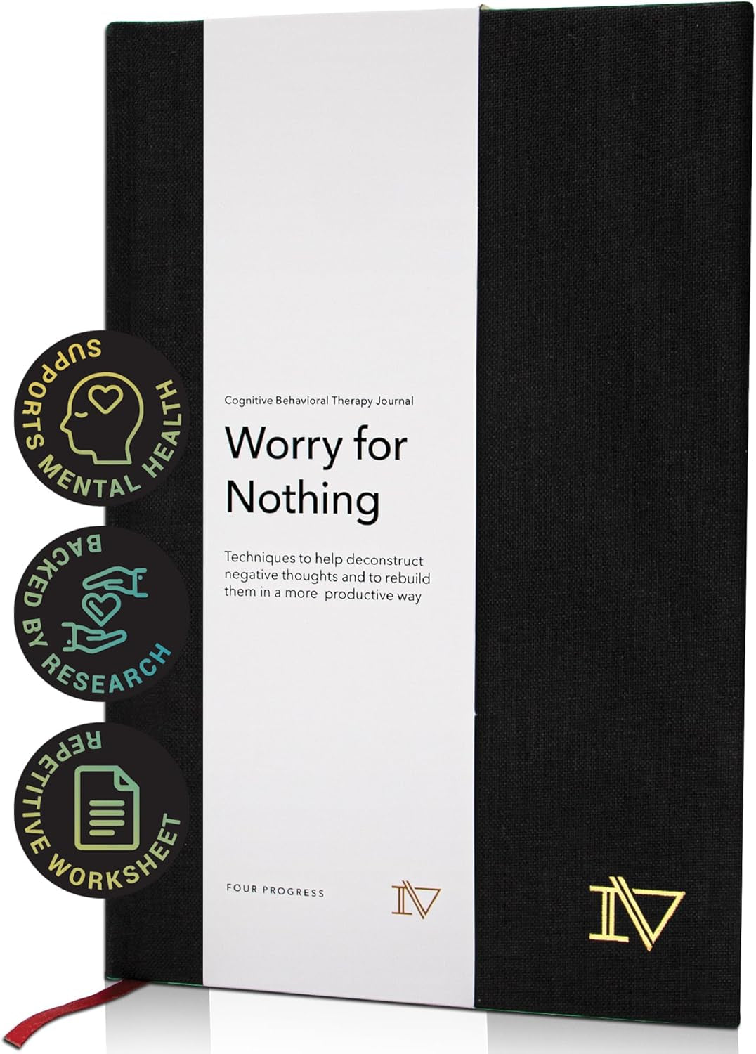 Worry for Nothing: Guided Anxiety Journal, Cognitive Behavioral Therapy Mental Health Journal, Anxiety Relief & Self Care, Journal for Men & Women, Mental Health Gifts